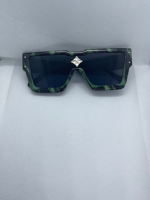 Cyclone Sunglasses 2 - Green Marble (Gold)