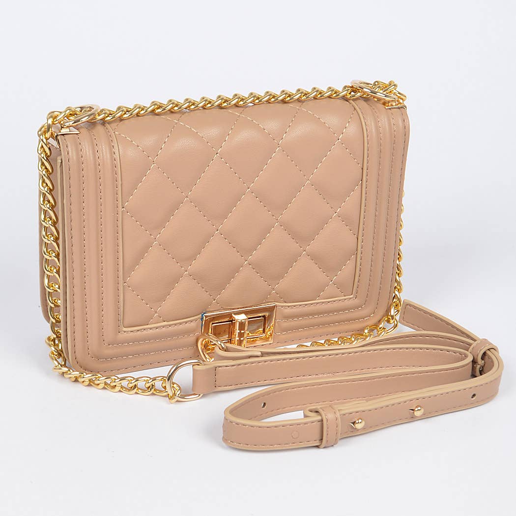 Expensive Taste Crossbody Bag - Nude