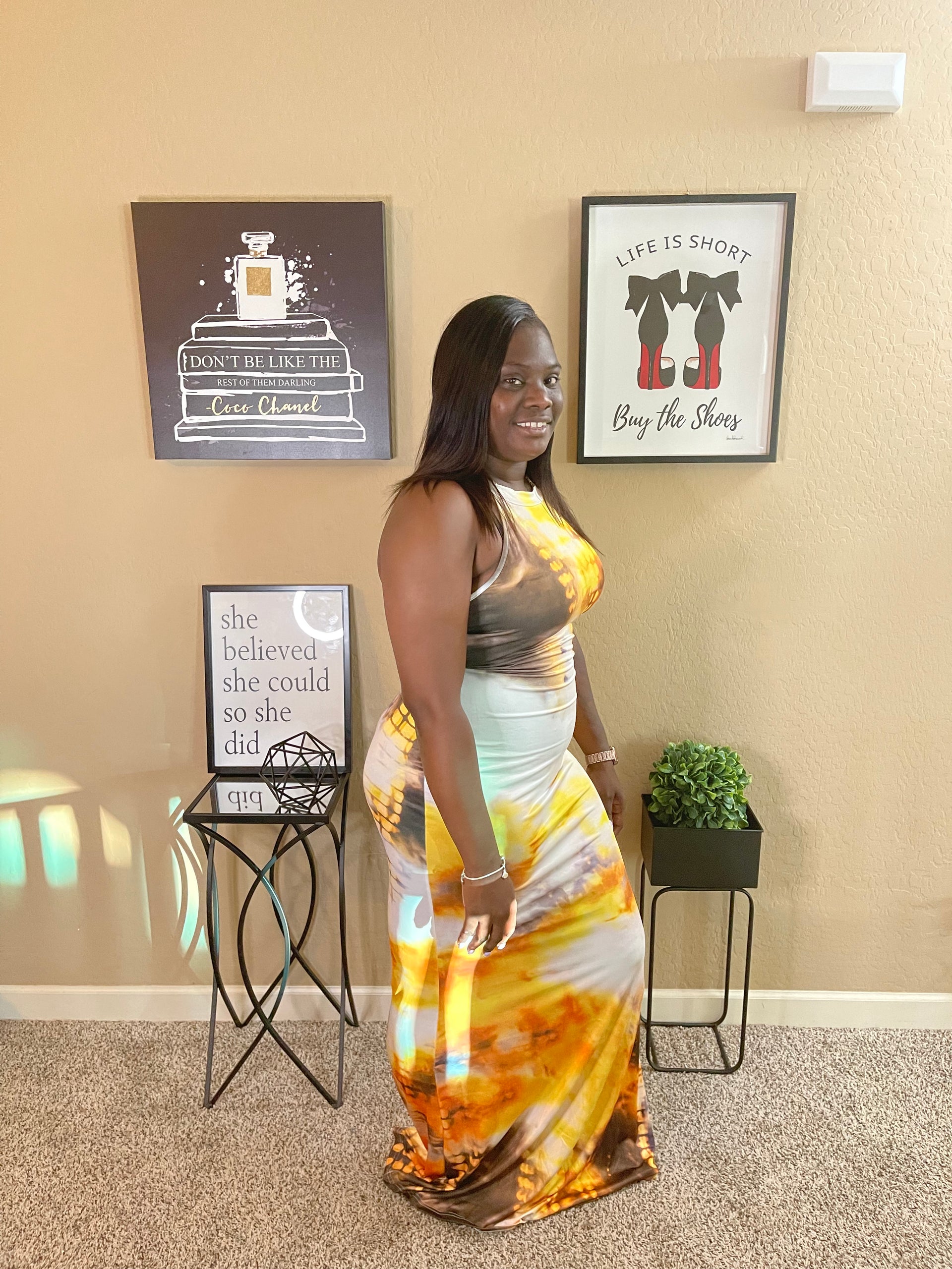 Tie Dye Maxi Dress - Grey  Ambitious Gyrl Boutique