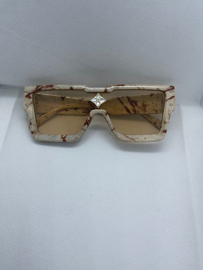 Cyclone Sunglasses 2 - White/Black Marble (Gold) – Ambitious Gyrl